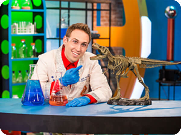 Jeff with a science experiment