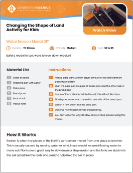 Changing the Shape of Land DIY Activity