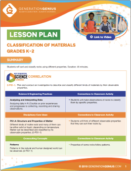 Classification of Materials Lesson Plan