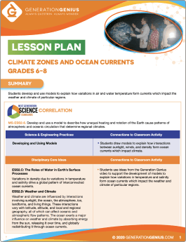 Climate Zones & Ocean Currents Lesson Plan