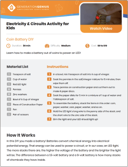 Electricity & Circuits DIY Activity