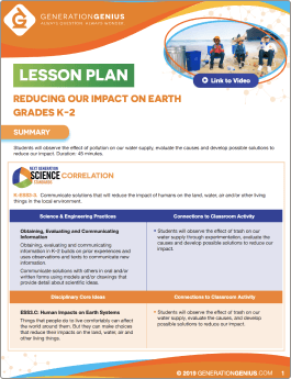 Reducing Our Impact on Earth Lesson Plan