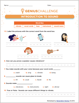 Introduction to Sound Printable Worksheet