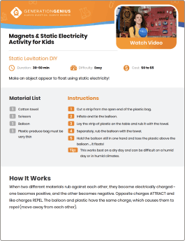 Magnets & Static Electricity DIY Activity