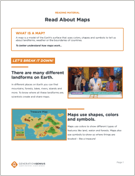 Maps of Landforms Reading Material