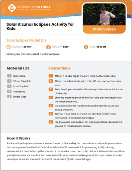 Solar & Lunar Eclipses DIY Activity