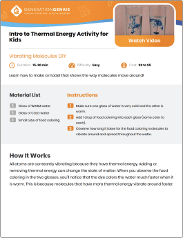 Intro to Thermal Energy DIY Activity