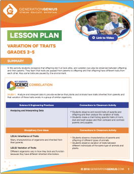 Variation of Traits Lesson Plan