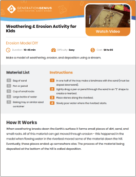 Weathering & Erosion DIY Activity