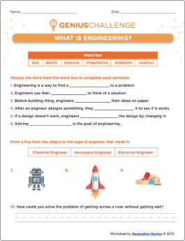 What is Engineering? Printable Worksheet