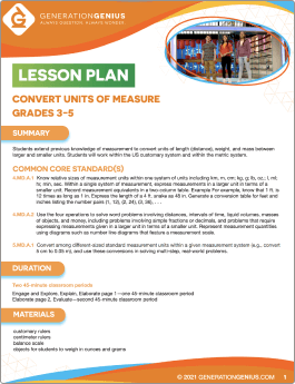 Convert Units of Measurement Lesson Plan
