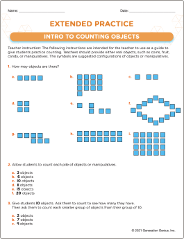 Intro to Counting Objects Word Problems