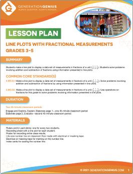 Line Plots with Fractional Measurements Lesson Plan