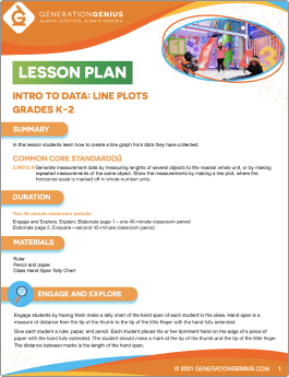Intro to Data: Line Plots Lesson Plan