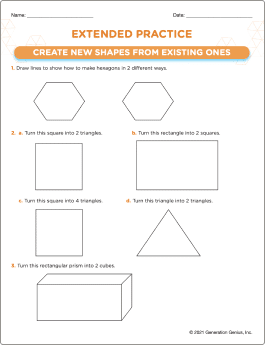 Create New Shapes From Existing Ones Printable Worksheet