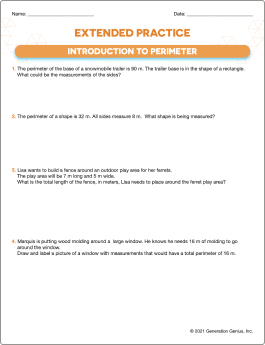 Introduction to Perimeter Word Problems