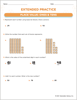 Place Value: Ones & Tens Word Problems