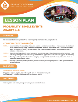 Probability: Single Events Lesson Plan