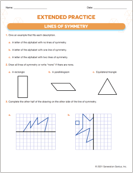 Lines of Symmetry Word Problems