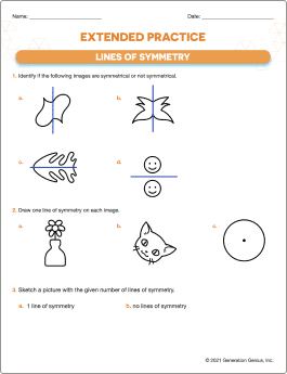 Lines of Symmetry Printable Worksheet